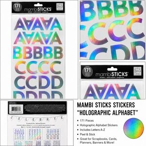 Me & My Big Ideas mambiSTICKS Holographic Alphabet Stickers 171pc STL-316 NEW